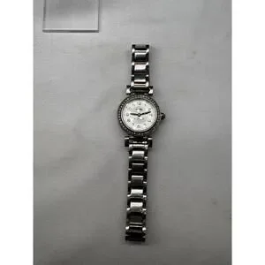 COACH Madison Stainless Steel Watch Pave Crystals Bezel Brown Silver Band READ Coach | Accessories | Coach Madison Stainless Steel Watch  main image 2